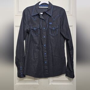 Cruel Girl Button Up Rodeo shirt, L